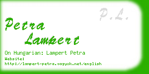 petra lampert business card